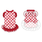 Apple-solutely Adorable - Apple Gingham - La Petite Shimmy Dress With Double Skirt